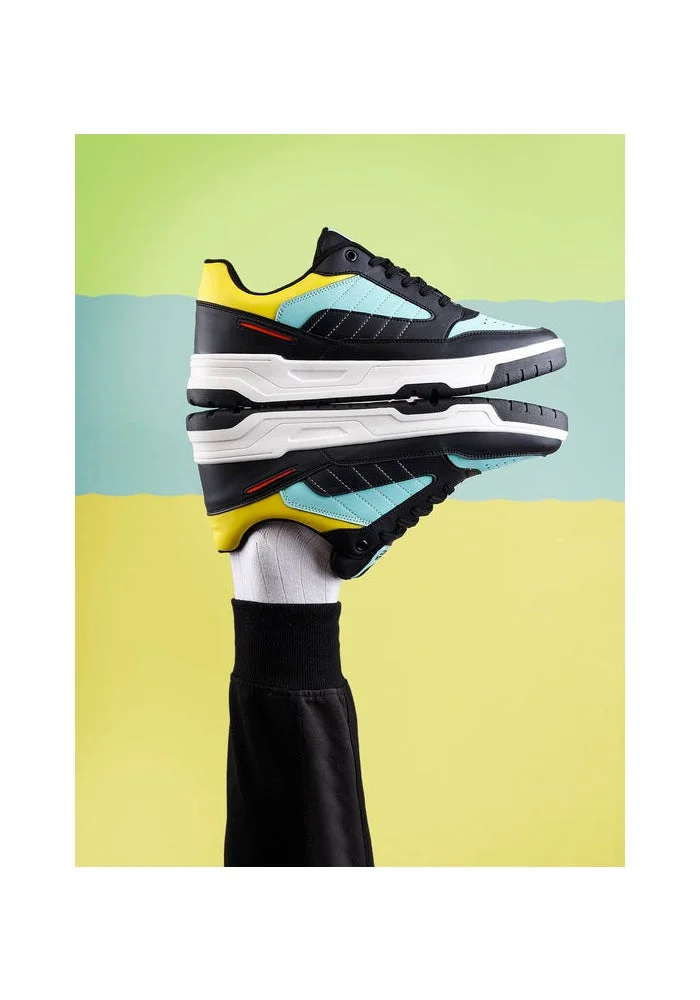 Bacca Bucci Black and Green Downtown Dynamo Low-Top Sneakers for Men | Best Price UAE